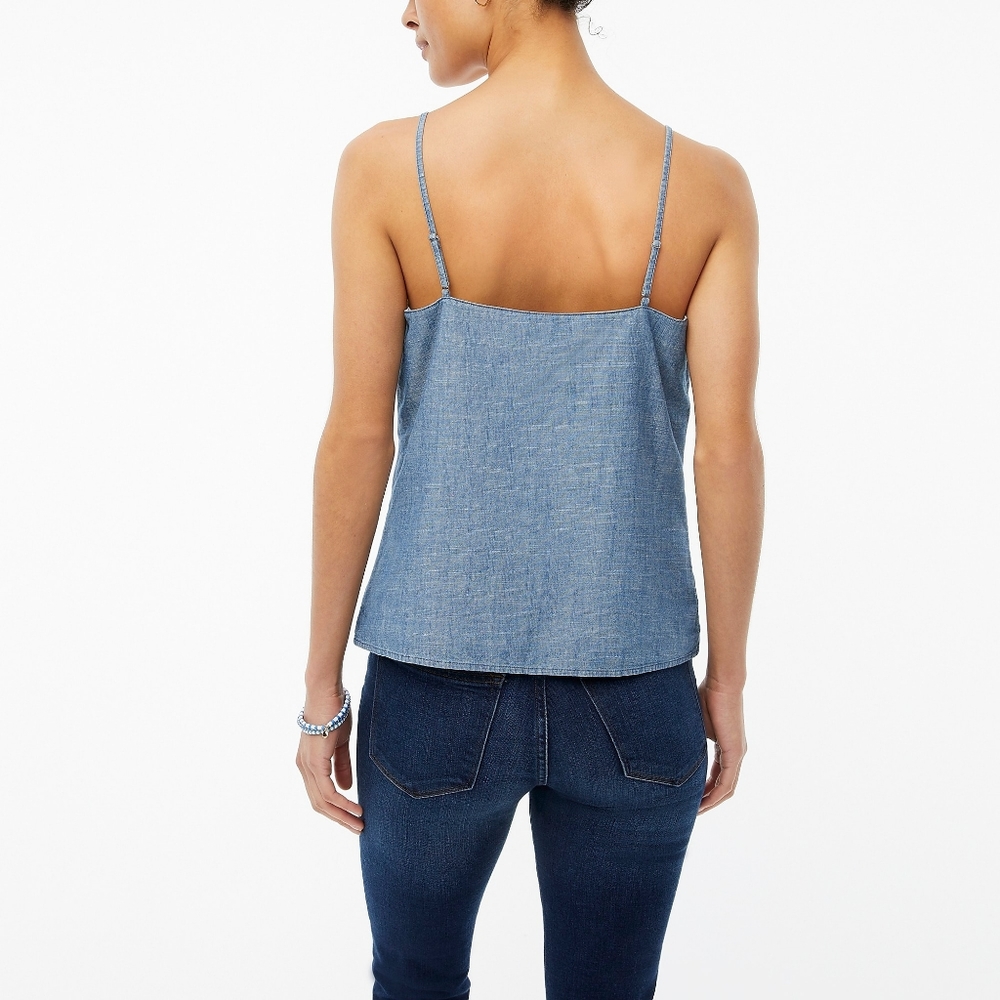 New! J Crew Chambray Blue Cami Camisole Top NWT - Picture 4 of 4